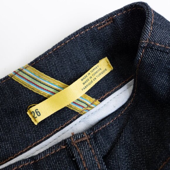 Anthropologie Maeve The Delaney Clean Seamed High Rise Wide Leg Jeans Dark Wash - Picture 9 of 14